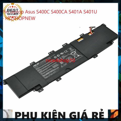 Pin laptop Asus chính hãng S400C S400CA S401A S401U - Pin mới 100% với bảo hành đổi mới, chất lượng đảm bảo.