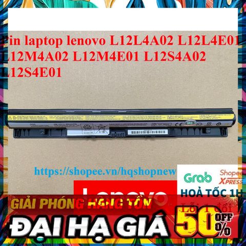 Pin Laptop Lenovo L12L4A02 L12L4E01 4 Cell - Pin Chính Hãng, Bảo Hành 100%, Phụ Kiện Laptop Đen, Thiết Bị Nâng Cao Hiệu Suất
