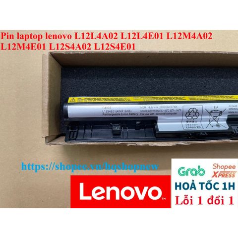 Pin Laptop Lenovo L12L4A02 L12L4E01 4 Cell - Pin Chính Hãng, Bảo Hành 100%, Phụ Kiện Laptop Đen, Thiết Bị Nâng Cao Hiệu Suất