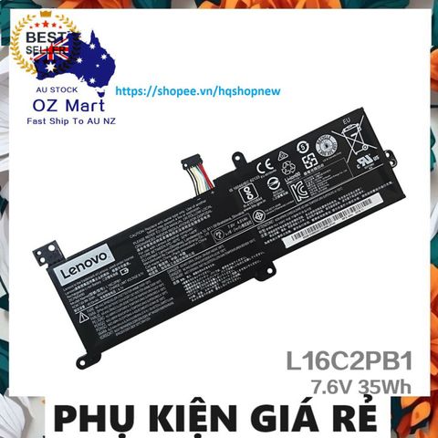Pin Laptop Chính Hãng Lenovo Ideapad 320-15ABR L16M2PB1 - Pin Lithium 7.56V 30Wh, Thay Thế Đảm Bảo Chất Lượng