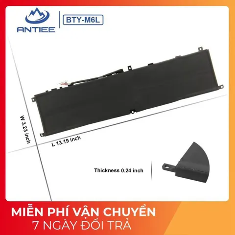 Pin Laptop MSI BTY-M6L Chính Hãng Cho GS65, GS75, GS65VR, PS42, PS63, P65 Stealth Thin - Bảo Hành 100% Mới 100%