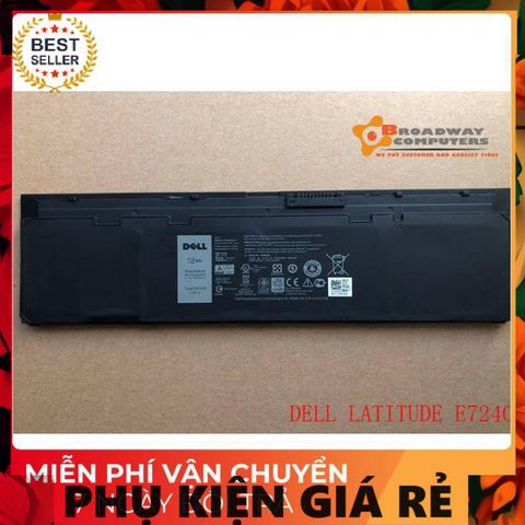 Pin Laptop Dell Latitude E7240 E7250 52Wh - Phụ Kiện Chính Hãng, Thời Gian Sử Dụng Cao, Pin Mới 100% Nhập Khẩu