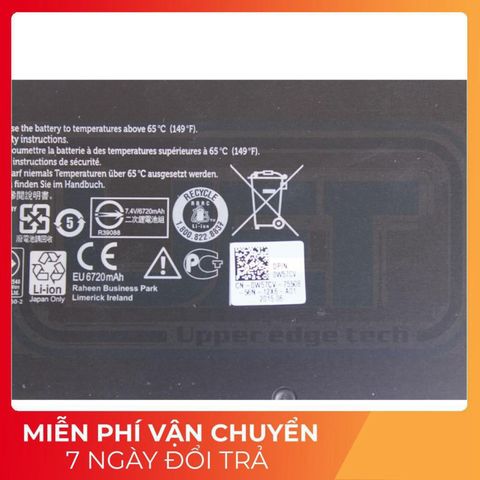 Pin Laptop Dell Latitude E7240 E7250 52Wh - Phụ Kiện Chính Hãng, Thời Gian Sử Dụng Cao, Pin Mới 100% Nhập Khẩu