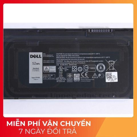 Pin Laptop Dell Latitude E7240 E7250 52Wh - Phụ Kiện Chính Hãng, Thời Gian Sử Dụng Cao, Pin Mới 100% Nhập Khẩu