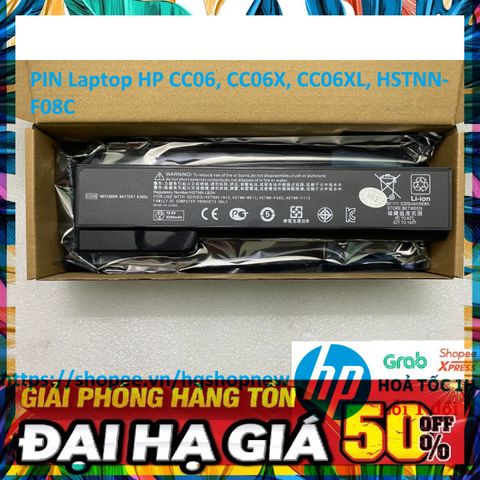 Pin Laptop HP 6 Cell CC06, CC06X, CC06XL - Sản Phẩm Mới 100% Bảo Hành Đổi Mới, Đen