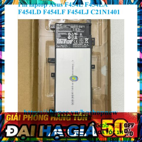 Pin Laptop Asus F454L F454LA F454LD F454LF F454LJ C21N1401 - Pin Chất Lượng Cao 100%, Bảo Hành Nhanh Chóng, Hàng Nhập Khẩu Chính Hãng