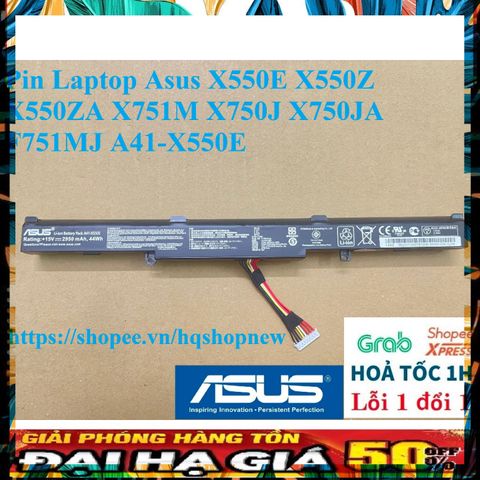 Pin Laptop Asus A41-X550E - 4 Cell, Mới 100%, Chuẩn Chất Lượng - Phụ Kiện Laptop X550E X550Z X751M X750J F751MJ