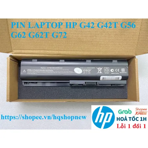 Pin Laptop HP 6 Cell cho G42 G42T G56 G62 G62T G72 - Sản phẩm mới 100%, bảo hành đổi mới, chất lượng đảm bảo