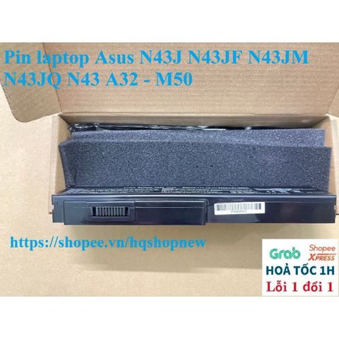 Pin Laptop Asus N43J N43JF N43JM N43JQ N43 A32 - Pin Chính Hãng 6 Cell Mới 100%, Bảo Hành Đổi Mới 100%