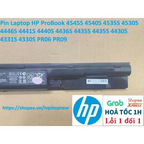Pin Laptop HP ProBook 4545S 4540S 4535S 4530S 4446S 4441S 4440S 4436S 4435S - 6 Cell, Đen, Bảo Hành 100% Mới