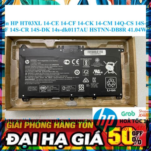 Pin Laptop HP HT03XL 41.04Wh cho các mẫu 14-CE, 14-CF, 14-CK, 14-CM, 14Q-CS, 14S-CF - Bảo hành 100% mới, chất lượng cao