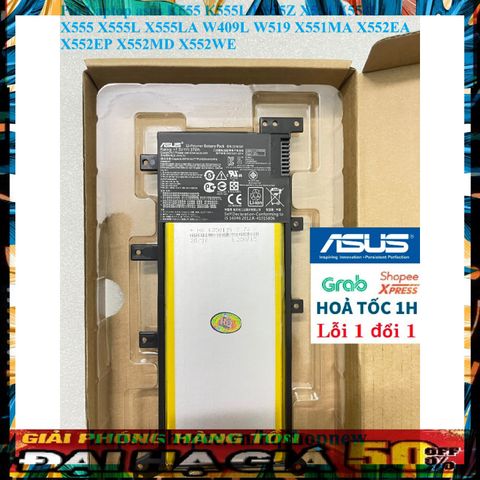 Pin Laptop Asus K555, K555L, K555Z, X554, X555 - Chính Hãng 100%, Bảo Hành Đổi Mới, Pin Dùng Cho Nhiều Mẫu Laptop