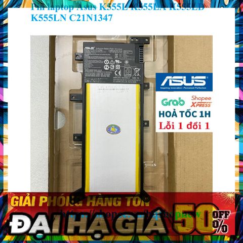 Pin Laptop Asus Chính Hãng - Pin Zin C21N1347 cho K555L K555LA K555LD K555LN - Bảo Hành 100% Mới và Chất Lượng Cao