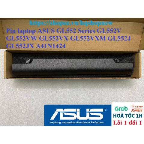 Pin Laptop ASUS A41N1424 GL552 Series - 4 Cell Black Battery Replacement for GL552V, GL552VW, GL552VX, GL552VXM, GL552J, GL552JX