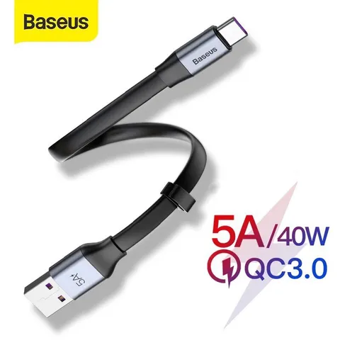Cáp USB Type C ngắn 23cm 5A 40W sạc nhanh Quick Charge 3.0 cho Android - Dùng với Pin dự phòng tiện lợi