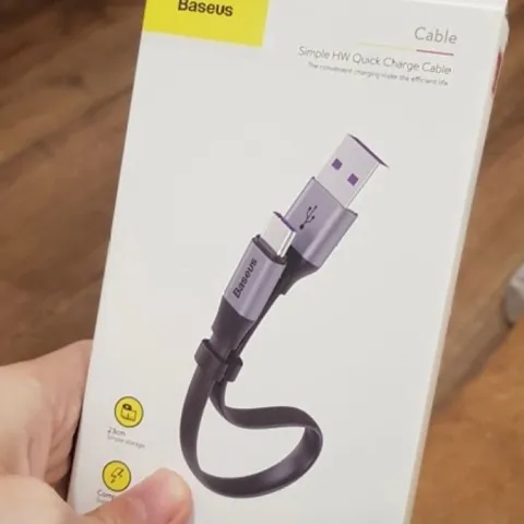 Cáp USB Type C ngắn 23cm 5A 40W sạc nhanh Quick Charge 3.0 cho Android - Dùng với Pin dự phòng tiện lợi