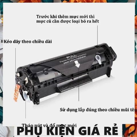 Hộp mực máy in Canon CRG325/35A - LBP 6000, 6030, 3050, MF3010 - In siêu sắc nét, độ bền cao, có lỗ đổ mực
