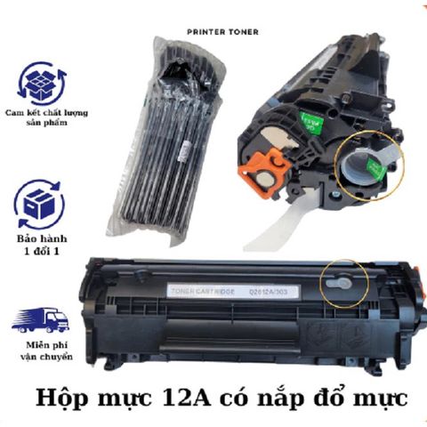 Hộp mực máy in Canon LBP 2900/3000/303 - Cartridge LBP 12A In Siêu Đậm, Sắc Nét, Chất Lượng Cao, Tiết Kiệm Chi Phí