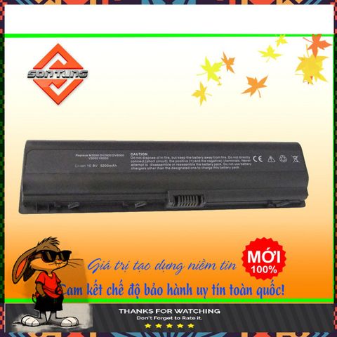 Pin Laptop HP Pavilion DV2000 DV2400 DV6000 DV6100 G6000 G7000 V3000 - Pin Thay Thế 6 Cell Li-ion 4400mAh Đen, Bảo Hành 09 Tháng