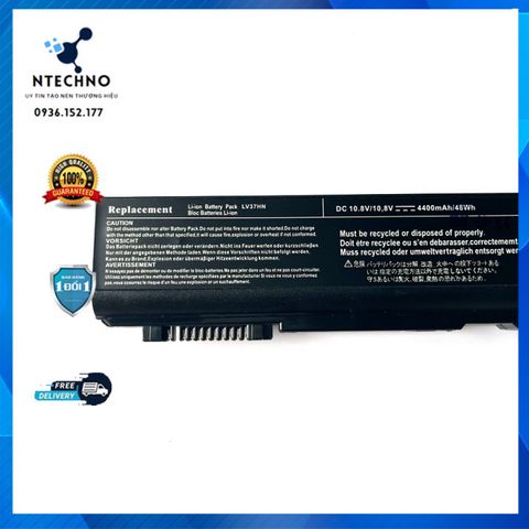 Pin Laptop Toshiba 3788 S500 S750 A11 M11 Satellite B450 B451 6 Cell Li-Ion 4400mAh - Bảo Hành 12 Tháng, Sử Dụng Lâu Dài