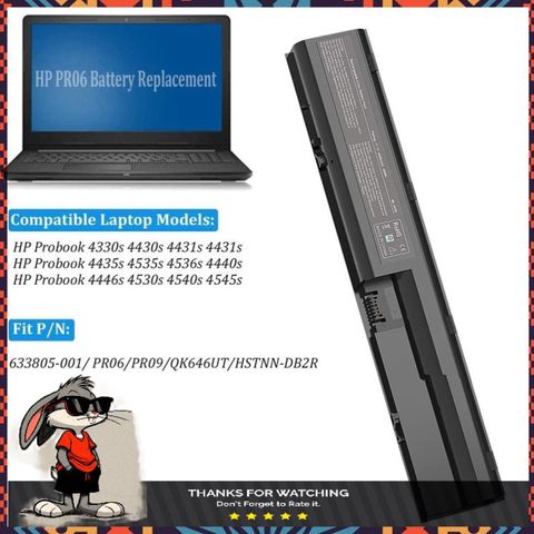 Pin Laptop HP ProBook 4430 4530 4330s 4540 6 Cell Li-ion 4400mAh - Hàng Mới Chính Hãng, Bảo Hành 12 Tháng