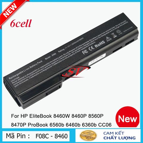 Pin Laptop HP EliteBook 8460p 8460w 8470p 8470w 8560p 8570p 6 Cell - Tăng Thời Gian Sử Dụng, Bảo Hành 9 Tháng