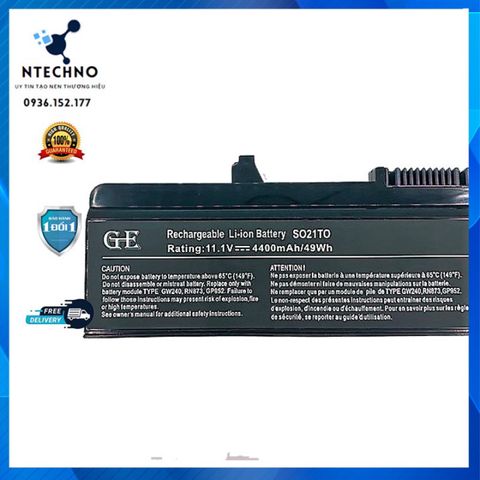 Pin Laptop Dell Inspiron 1525/1526/1440/1545/1546/1750 - Pin Zin 6 cell Li-ion Bảo Hành 12 Tháng - Dung Lượng 4400mAh