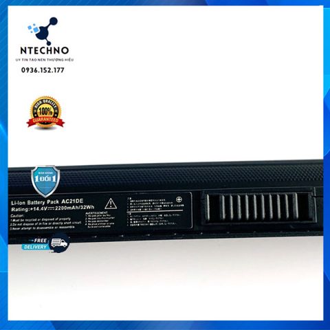 Pin Laptop Asus A46 K46 A56 K56 A31-K56, 6 Cell Li-ion 2200mAh, Bảo Hành 12 Tháng - Pin Chất Lượng Cao Cho Các Dòng Máy Tương Thích