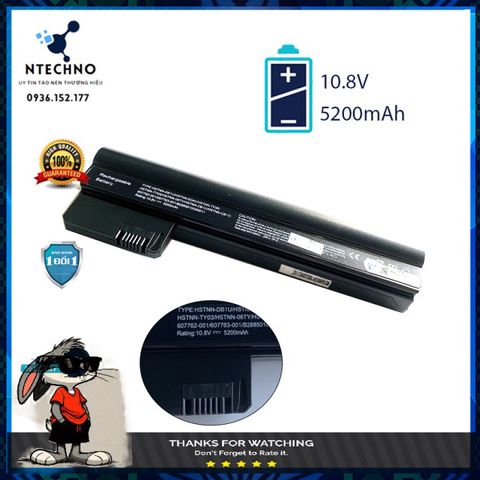 Pin Laptop HP CQ10 & Mini 110-3000/110-3100 - 6 Cell Li-ion 5200mAh, Bảo Hành 12 Tháng, Pin Chất Lượng Cao