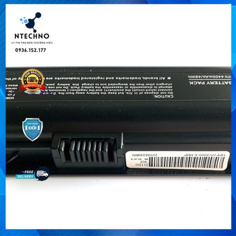 Pin Laptop HP DV2000 V3000 V3100 V3500 V3600 DV6000 - 6 Cell Li-ion 5200mAh, Bảo Hành 12 Tháng, Dung Lượng Cao, Sử Dụng Lâu Dài