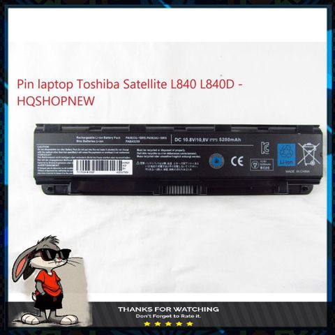 Pin Laptop Chính Hãng Toshiba Satellite L840 L840D - 6 Cell Đen, Bảo Hành 100% - Thay Thế Pin Hiệu Quả cho Doanh Nhân