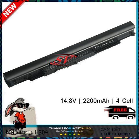 Pin Laptop HP HS04 HS03 HSTNN-LB6V HSTNN-LB6U - Pin Thay Thế 4 Cell Dung Lượng 33Wh Đen, Hàng Mới, Bảo Hành 9 Tháng
