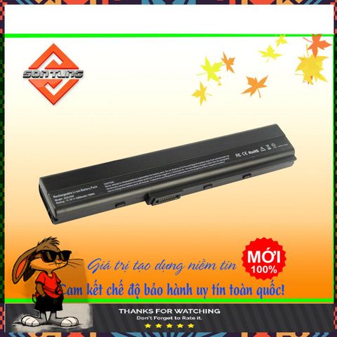 Pin Laptop Asus A31-K52 A32-K52 A41-K52 A42-K52 K52 A52 A52F - Pin Li-ion 6 Cell Bảo Hành 09 Tháng, Thời Gian Sử Dụng 1.5-2 Giờ