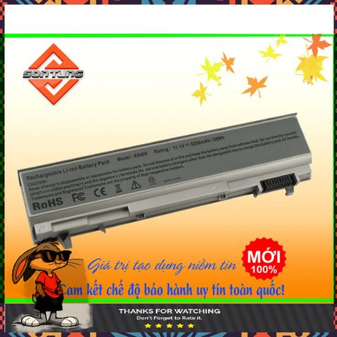 Pin Laptop Dell Latitude E6400 E6410 E6500 - Pin Li-ion 6 Cell Bảo Hành 9 Tháng - Thời Gian Sử Dụng 1,5h-2,5h