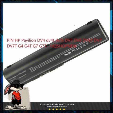Pin Laptop Chính Hãng HP Pavilion DV4 DV5 DV6 DV7 G4 G7 - 6 Cell Đen, Bảo Hành Đổi Mới 100%