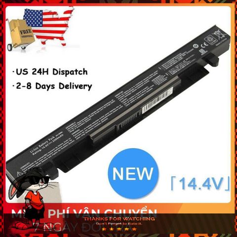 Pin Laptop Asus F552 4 Cell Chính Hãng - Bảo Hành Đổi Mới - Phụ Kiện Laptop Đen Thiết Kế Bởi Asus