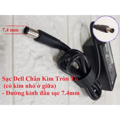 Sạc Dell 65W 19.5V 3.34A Chân Kim To (Φ7.4mm) - Adapter Chính Hãng Cao Cấp, Tương Thích Nhiều Dòng Laptop