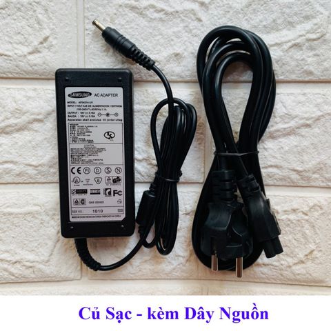Sạc Laptop Samsung 19V 3.16A Chính Hãng - Dây Nguồn Kèm Theo, Bảo Hành 12 Tháng, Phù Hợp Các Mẫu Laptop Samsung