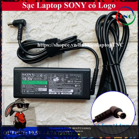 Sạc Laptop Sony Vaio 19.5V 4.7A - Adapter ZIN Chất Lượng Cao, Hỗ Trợ Thông Số 90W, Bảo Hành 12 Tháng