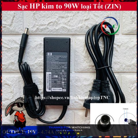 Sạc Laptop HP 19V 4.74A Chân Kim To - Adapter Chất Lượng Cao, Bảo Hành 12 Tháng, Thay Thế Chính Hãng
