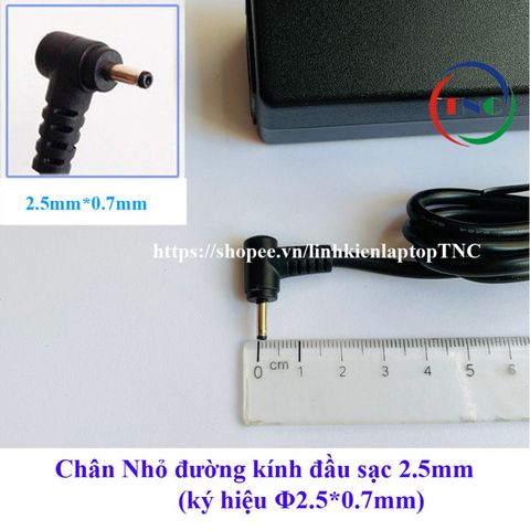 Sạc Laptop Asus Eee PC 1015 N455 1201HA EXA0901XH Chân Nhỏ - Adapter 19V 2.1A, Bảo Hành 12 Tháng