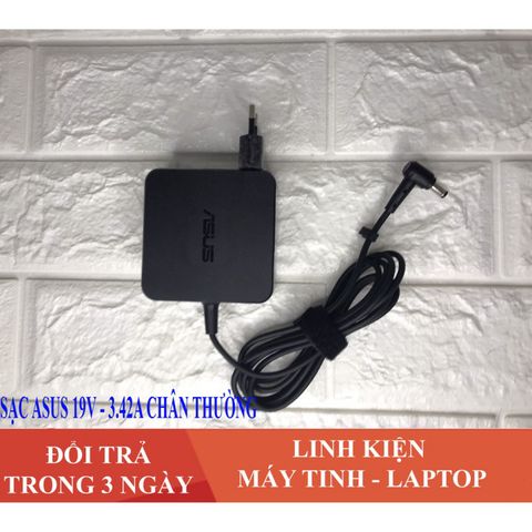 Sạc Laptop Asus 19V 3.42A - Sạc Vuông Chân Thường To Cho Các Model X550 P550 K501 K45A K55A F451 X551 - Bảo Hành 12 Tháng