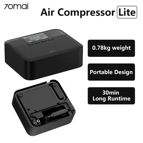 Bơm Lốp Mini 70mai Air Compressor Lite TP03 - Bơm Lốp Xe Hơi Thông Minh, Nhỏ Gọn, Tiếng Ồn Thấp, Tự Động Dừng Khi Đủ Áp Suất