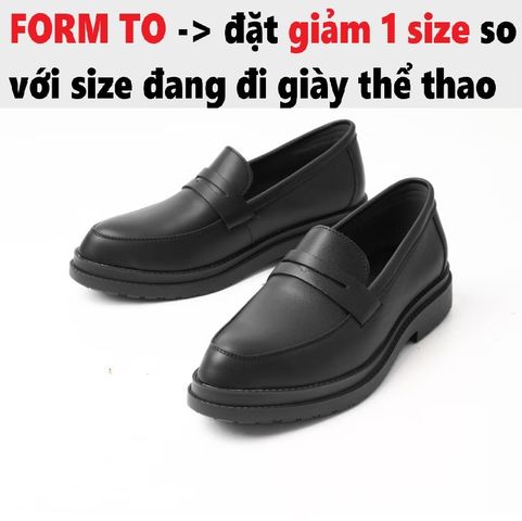 Giày Tây Lười Nam Penny Loafer Mũi Nhọn Da Cao Cấp Black - Đế Cao Su Tăng Chiều Cao 4,5cm Thời Trang Dễ Phối Đồ
