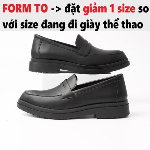 Giày Tây Lười Nam Penny Loafer Mũi Nhọn Da Cao Cấp Black - Đế Cao Su Tăng Chiều Cao 4,5cm Thời Trang Dễ Phối Đồ