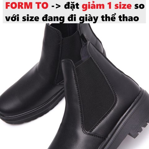 Giày Da Nam Chelsea Classic Tăng Chiều Cao 4.5cm - Thời Trang Dễ Phối Đồ, Bốt Cao Cấp Chính Hãng