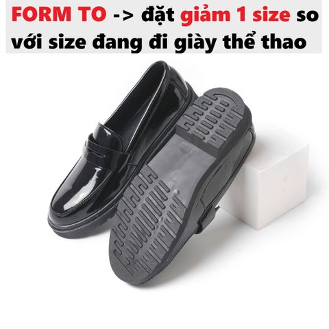 Giày Tây Lười Nam Da Bóng Penny Loafer - Đế Tăng Chiều Cao 4cm Chống Trượt, Thời Trang Dễ Phối Đồ Cho Quý Ông