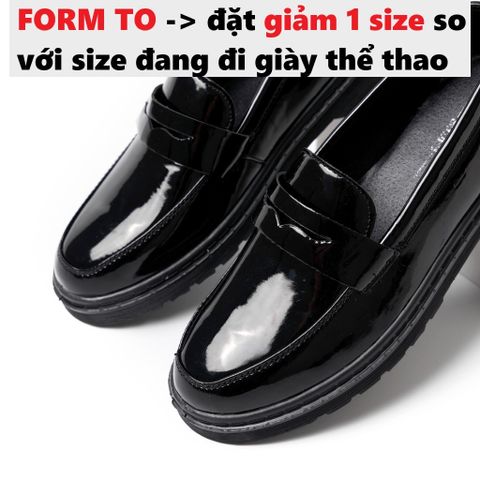 Giày Tây Lười Nam Da Bóng Penny Loafer - Đế Tăng Chiều Cao 4cm Chống Trượt, Thời Trang Dễ Phối Đồ Cho Quý Ông