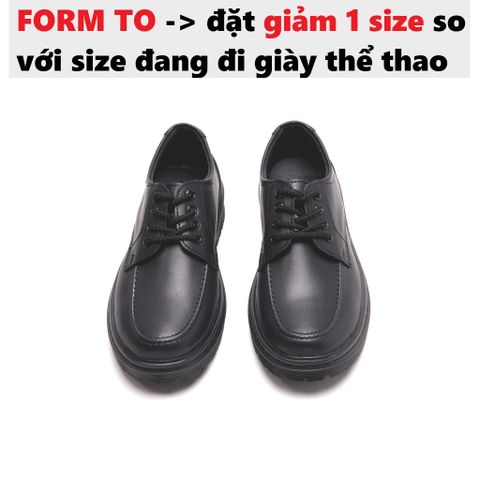 Giày Tây Nam CHUNKY DERBY Cổ Thấp - Đế 4.5cm Tăng Chiều Cao, Thời Trang Công Sở Dễ Phối Đồ, Chất Liệu Da Cao Cấp