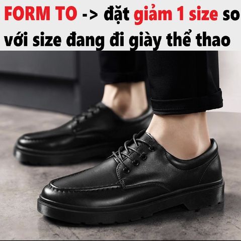 Giày Tây Nam CHUNKY DERBY Cổ Thấp - Đế 4.5cm Tăng Chiều Cao, Thời Trang Công Sở Dễ Phối Đồ, Chất Liệu Da Cao Cấp